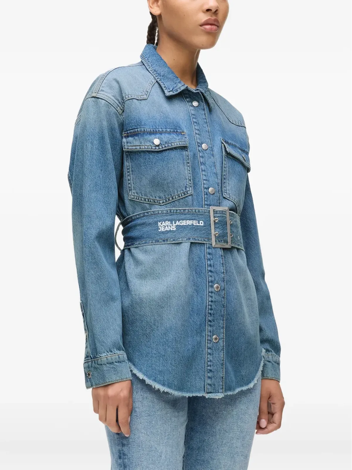 Karl Lagerfeld Jeans ベルト付きデニムシャツ - 画像3