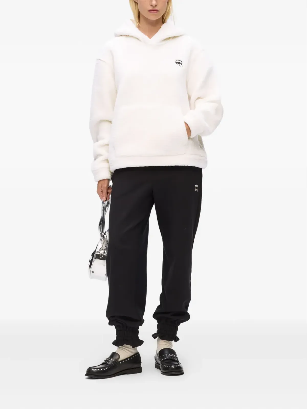 Karl Lagerfeld ロゴパッチフーディー - 画像2