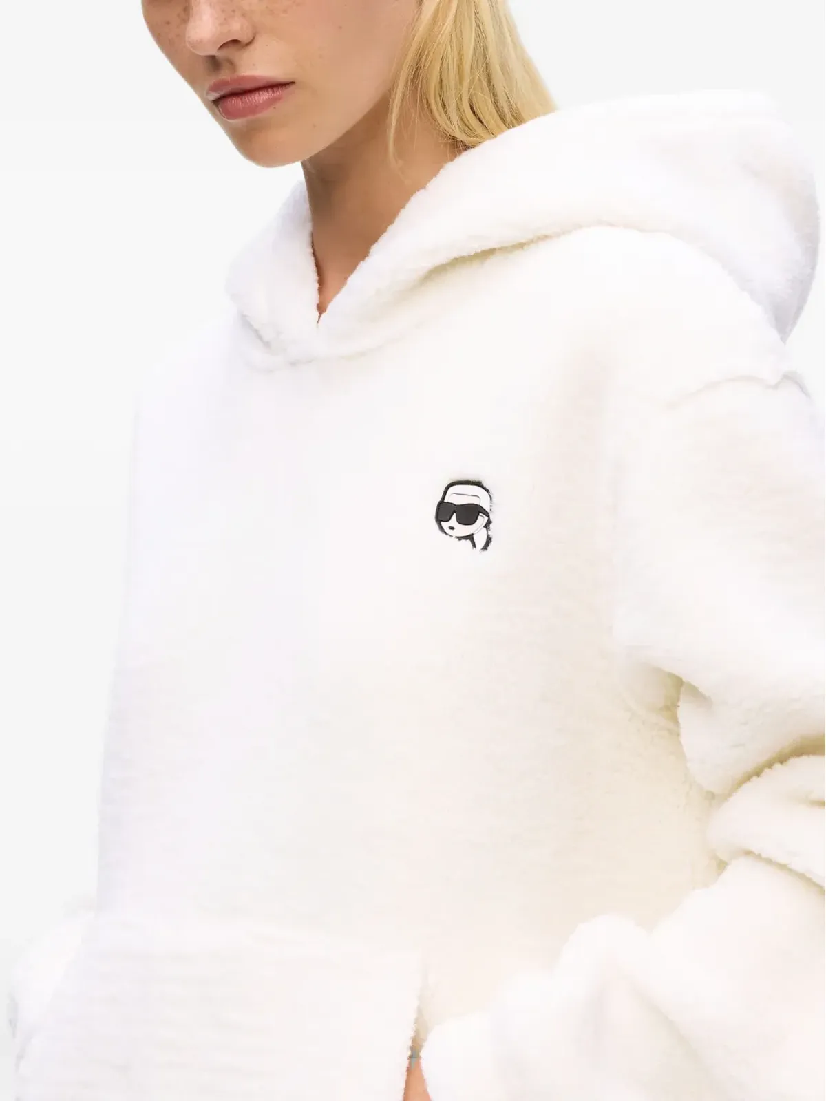 Karl Lagerfeld ロゴパッチフーディー - 画像4