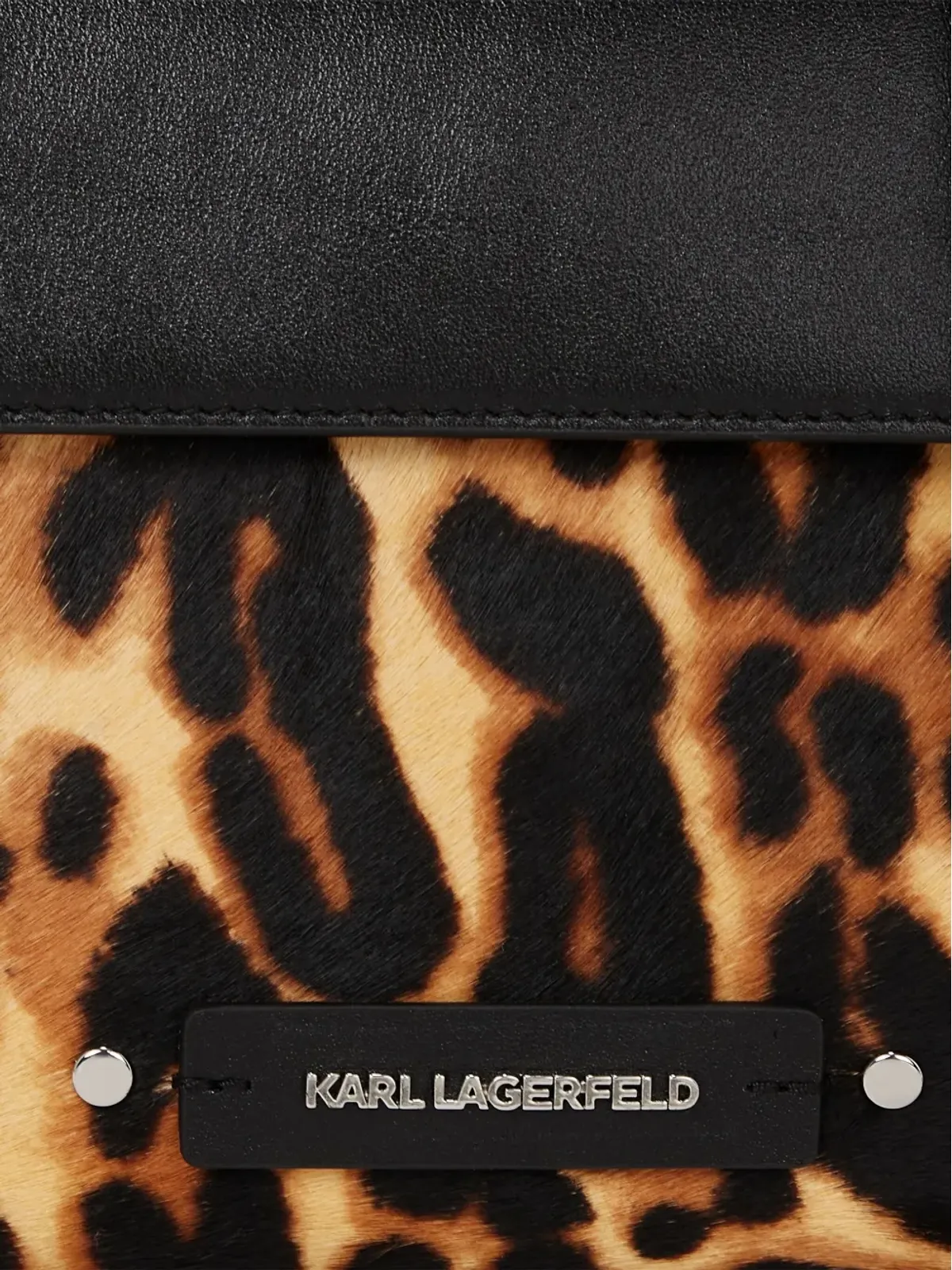 Karl Lagerfeld K/Hardware レオパード柄 トップハンドルバッグ - 画像4