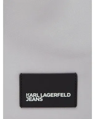 Karl Lagerfeld Jeans ジップファスナー付きショルダーバッグ（グレー） - サムネイル4