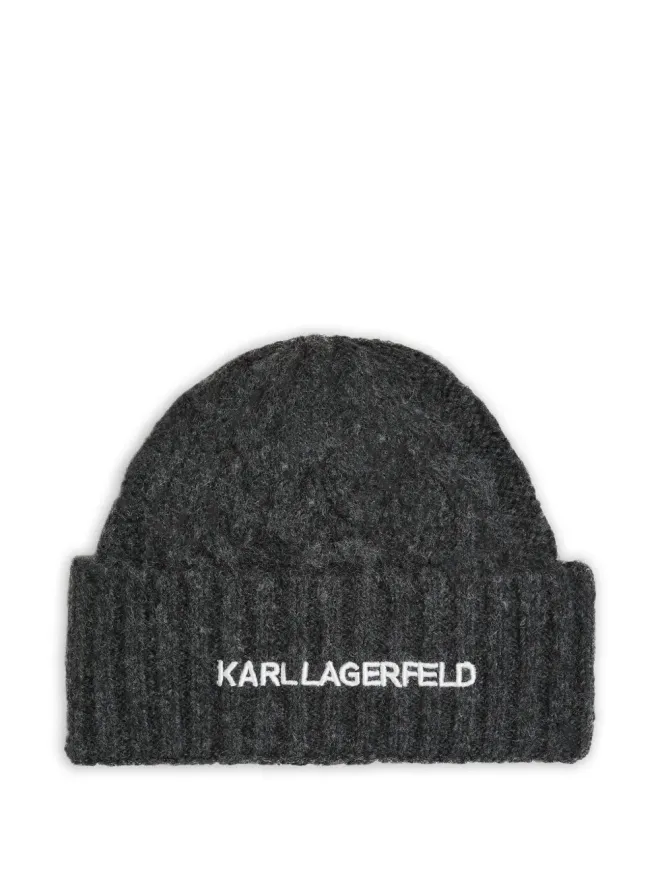 Karl Lagerfeld Karl Lagerfeld K/Essential ケーブルニットビーニーの商品画像
