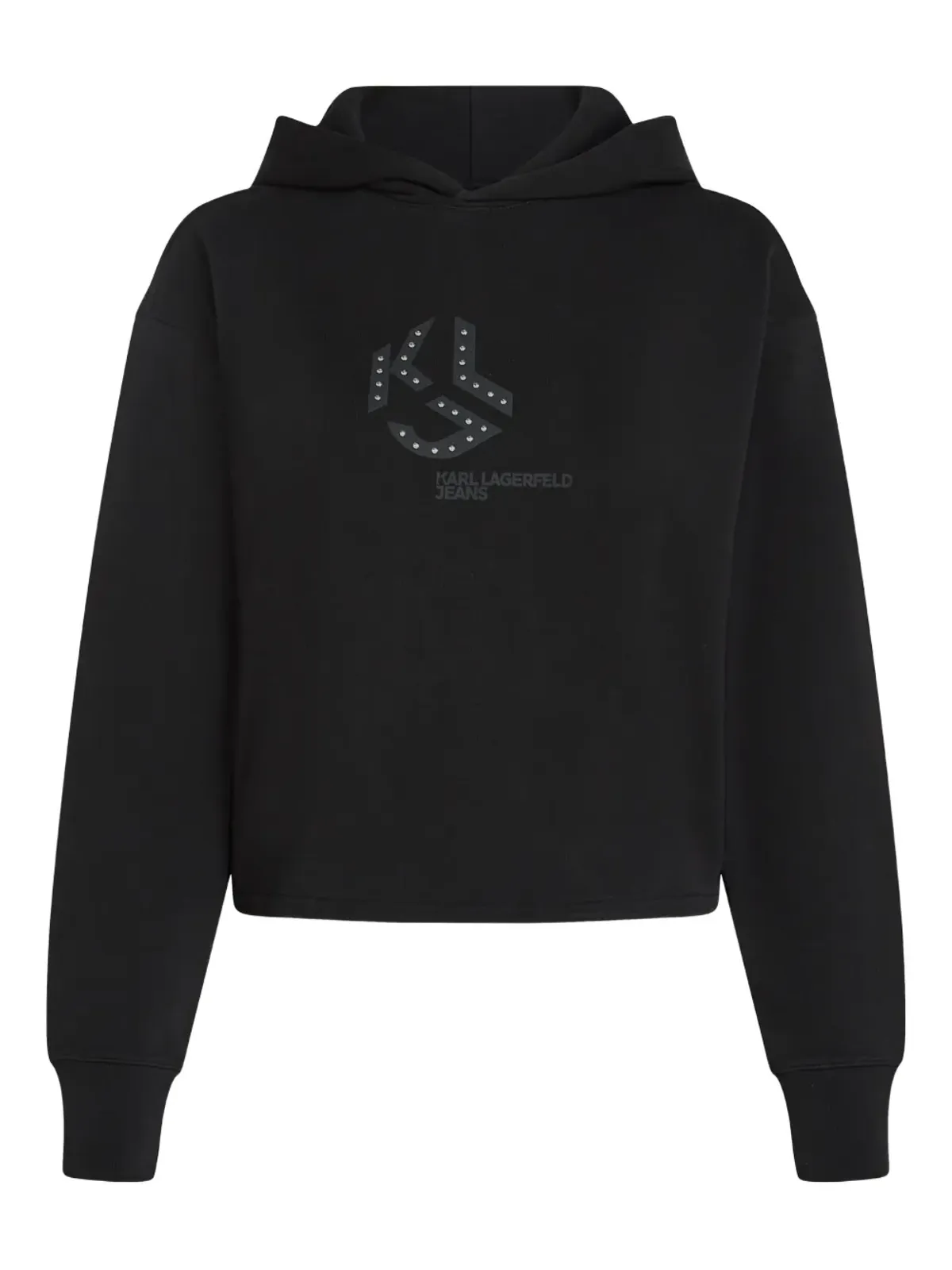 Karl Lagerfeld Jeans ロゴディテールスタッズフーディー - 画像1