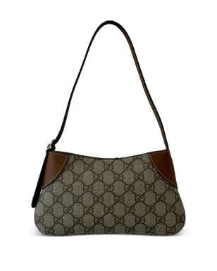 Gucci 小型GGエンブレム モノグラム レザー ショルダーバッグ - ブラウン - サムネイル1