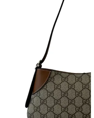 Gucci 小型GGエンブレム モノグラム レザー ショルダーバッグ - ブラウン - サムネイル2