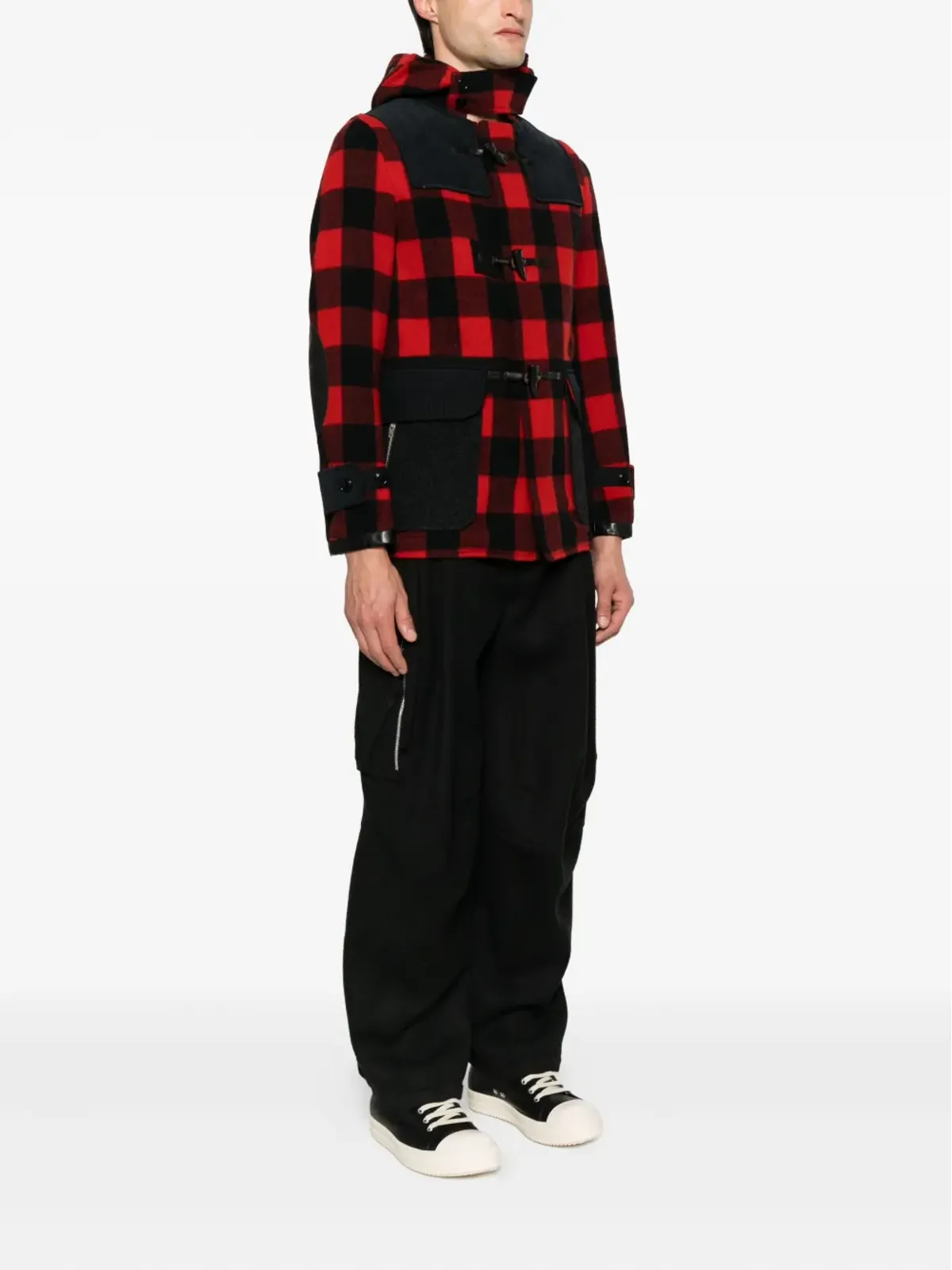 Junya Watanabe MAN 2011年前後 パディッドフ hoodedジャケット - 画像3