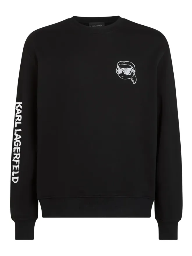 Karl Lagerfeld Karl Lagerfeld ロゴ刺繍入りリラックスフィットスウェットシャツの商品画像
