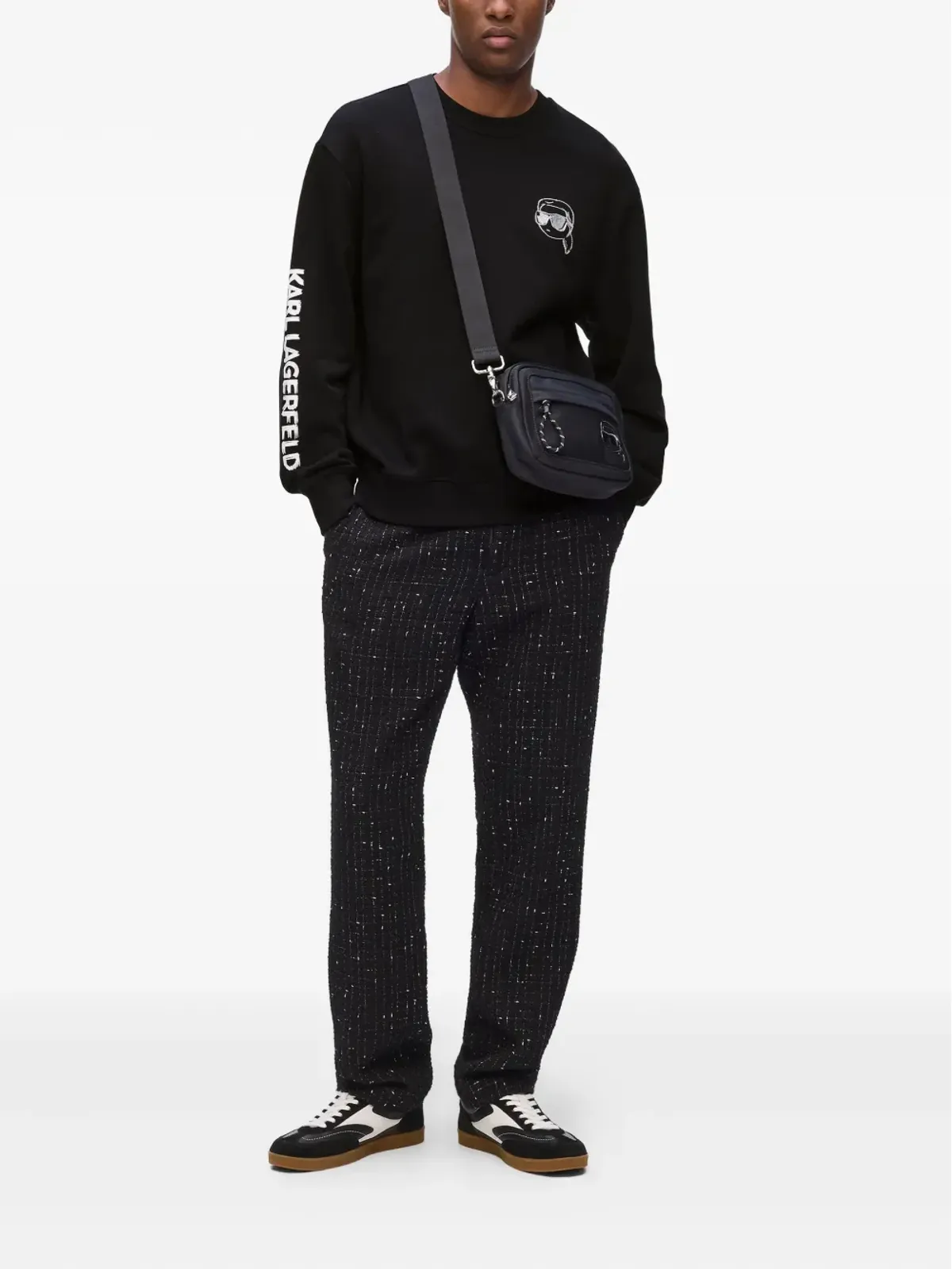Karl Lagerfeld ロゴ刺繍入りリラックスフィットスウェットシャツ - 画像2