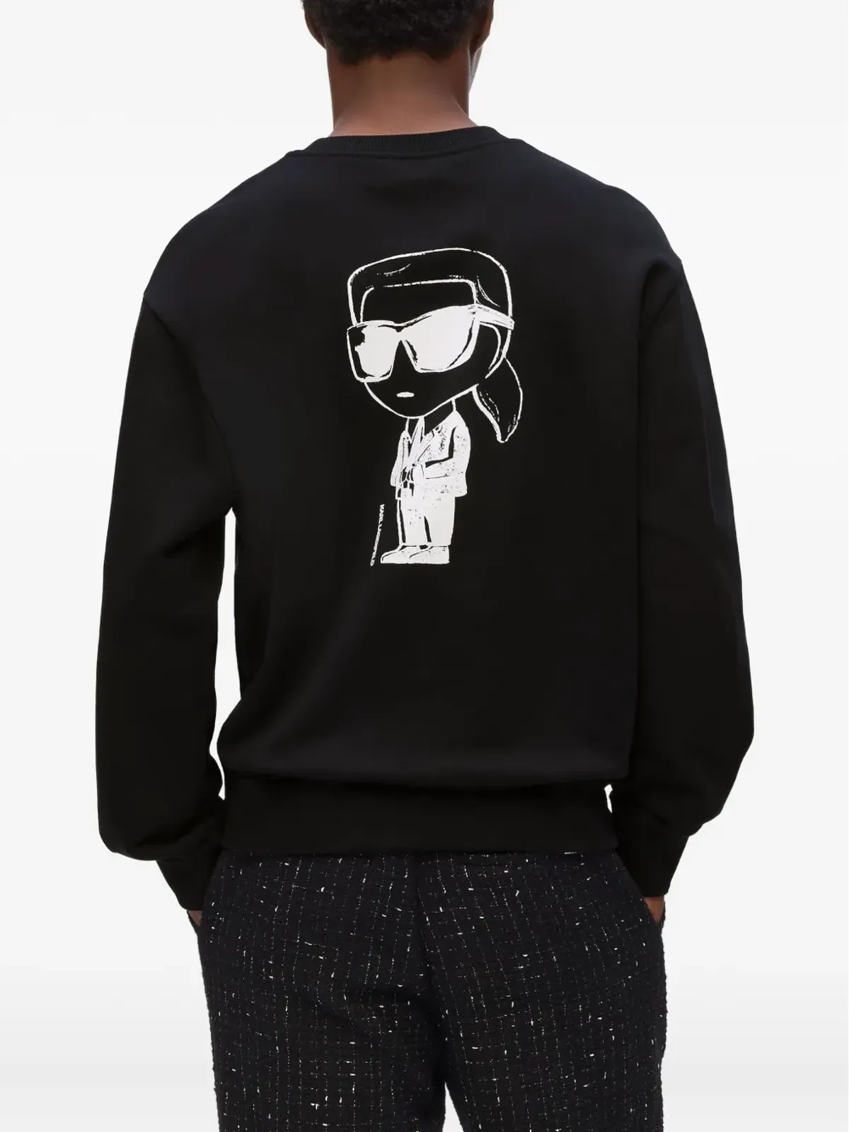 Karl Lagerfeld ロゴ刺繍入りリラックスフィットスウェットシャツ - 画像4