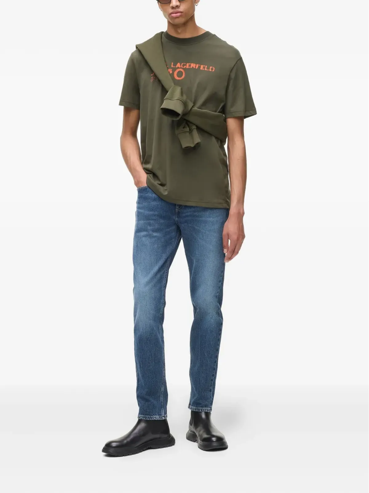 Karl Lagerfeld Jeans ロゴプレート付きデニムジーンズ - Blue - 画像2
