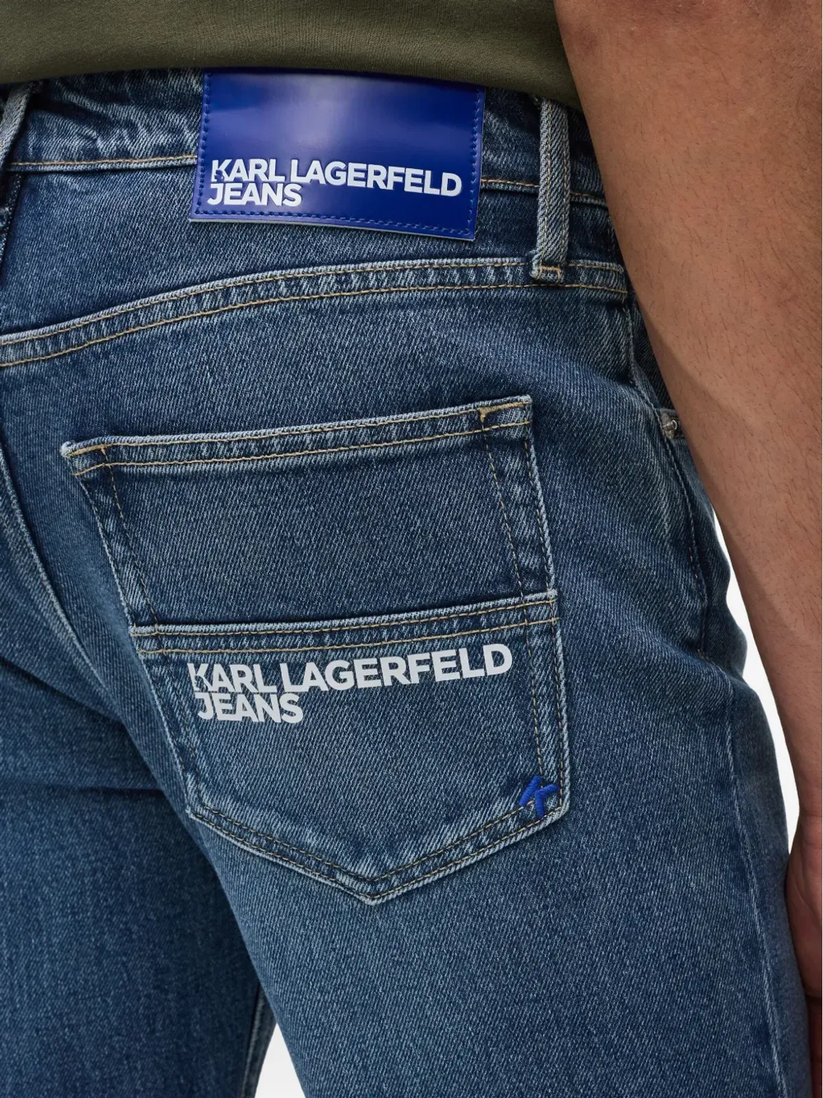 Karl Lagerfeld Jeans ロゴプレート付きデニムジーンズ - Blue - 画像4