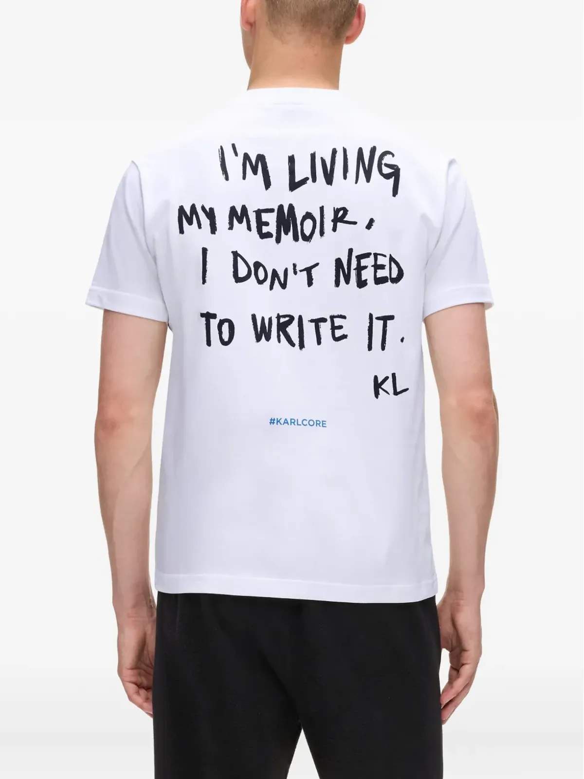 Karl Lagerfeld Jeans Karlism バックプリントTシャツ - White - 画像4