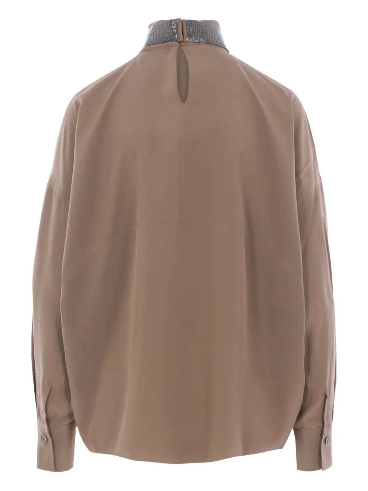 Brunello Cucinelli ビーズネック・ハイネック ブラウス - 画像2