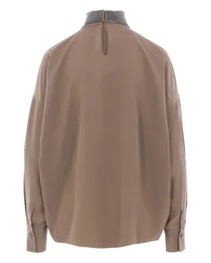 Brunello Cucinelli ビーズネック・ハイネック ブラウス - サムネイル2