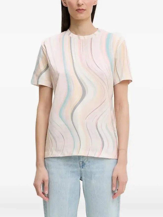 PS Paul Smith PS Paul Smith 波柄プリントTシャツの商品画像