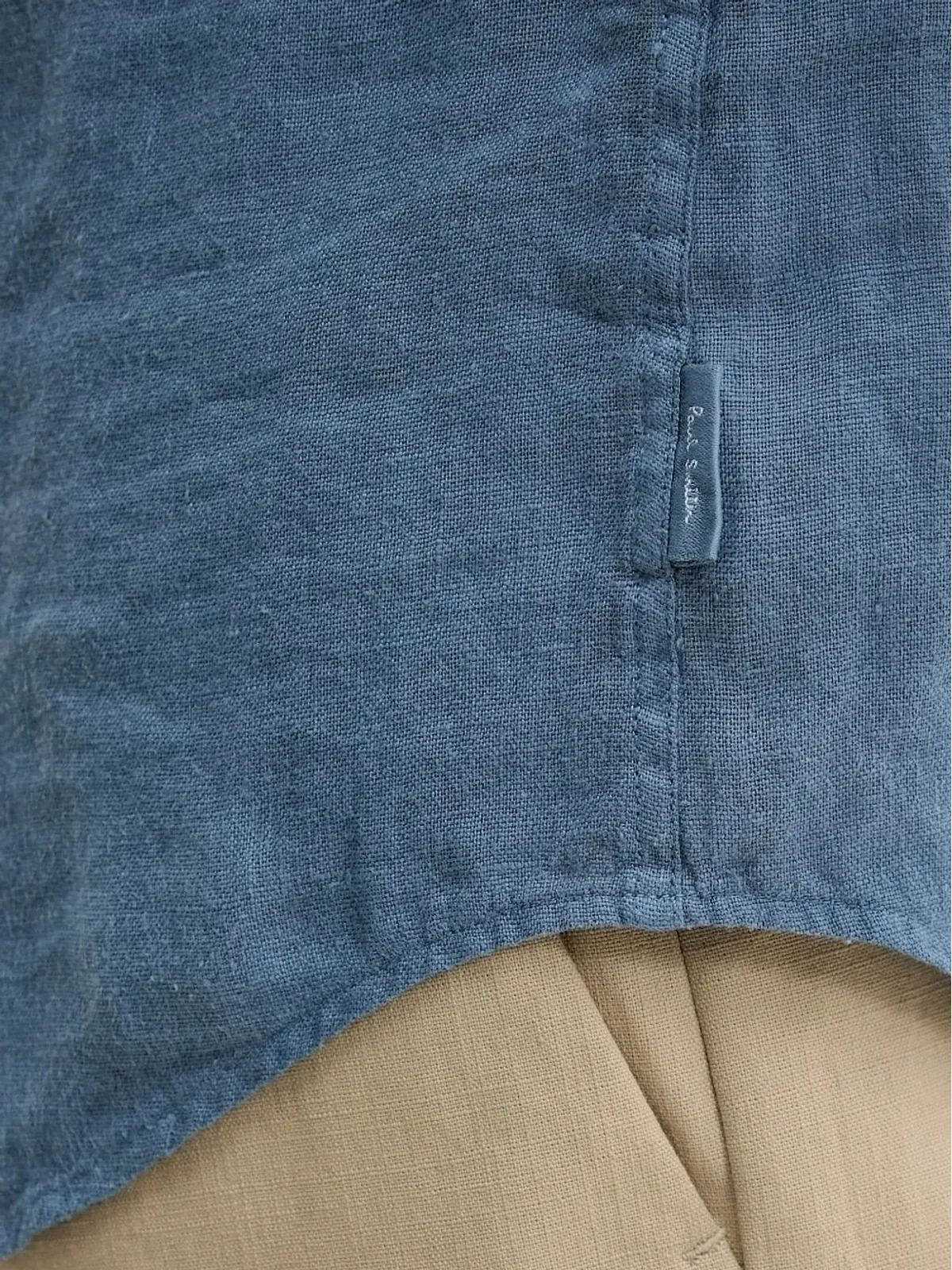 PS Paul Smith 多色ボタン入りリネンシャツ - Blue - 画像4
