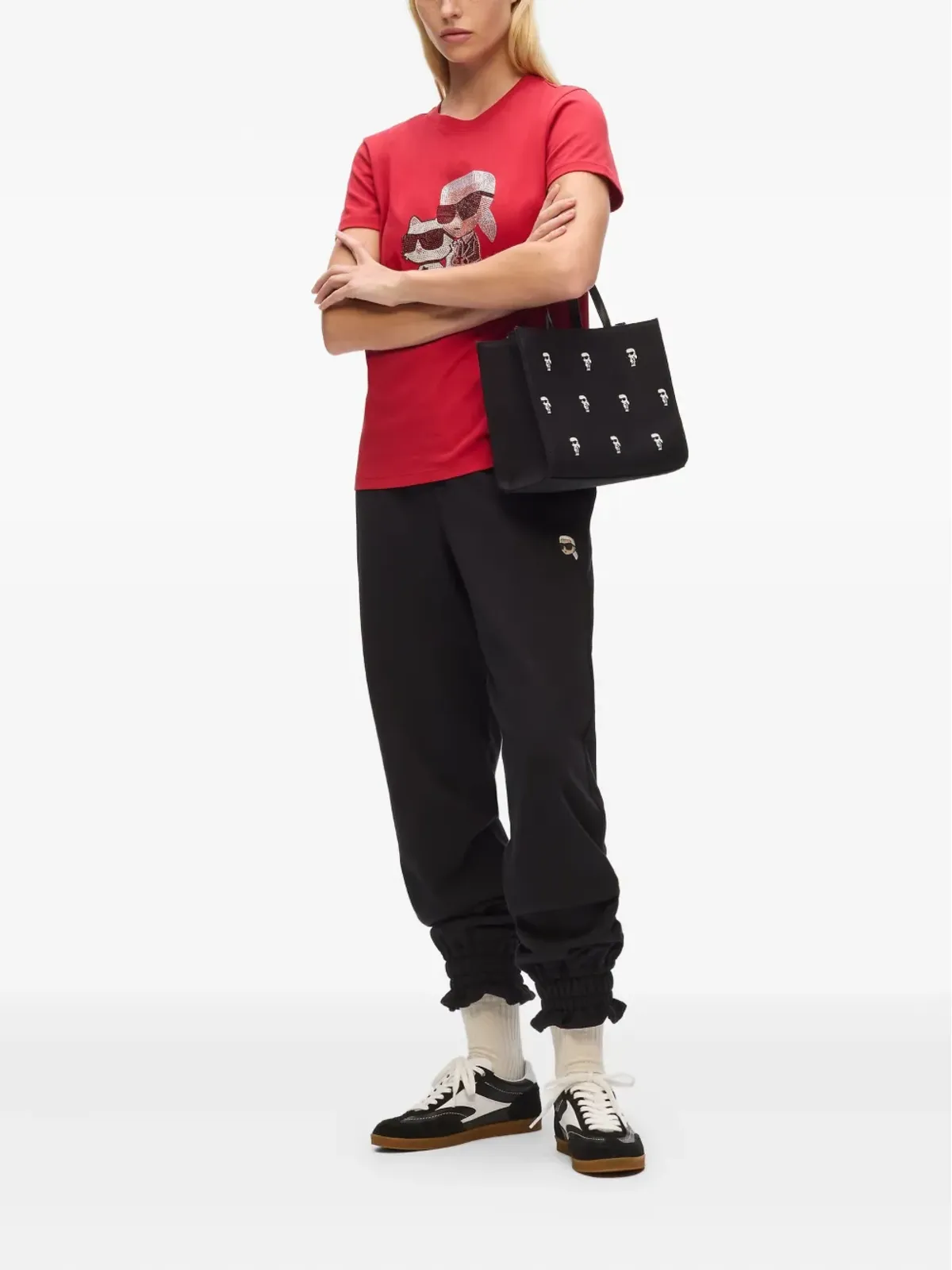 Karl Lagerfeld スモール ikon プリント トートバッグ - 画像2