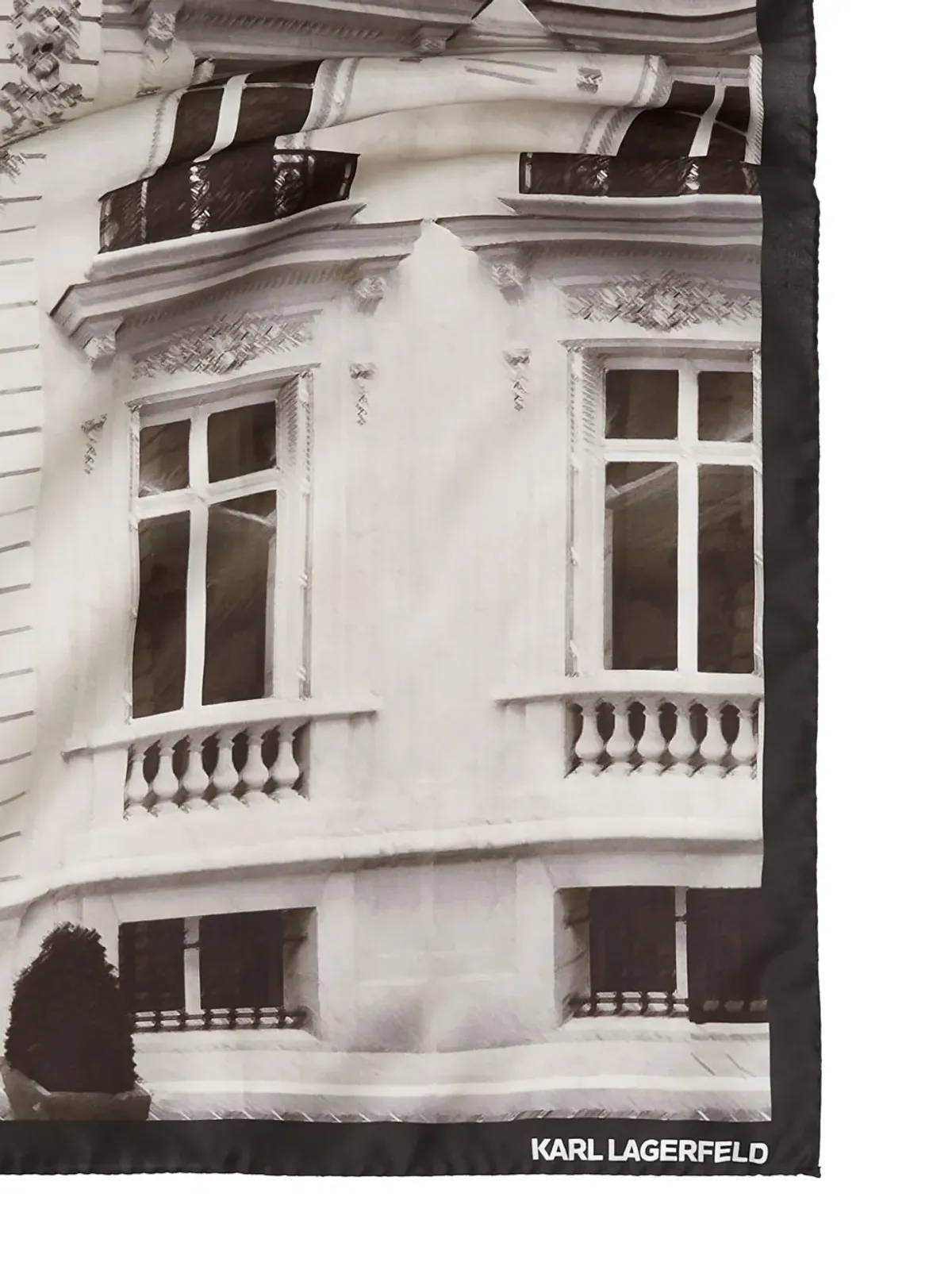 Karl Lagerfeld メゾン・ド・カル プリント シルクスカーフ - 画像3