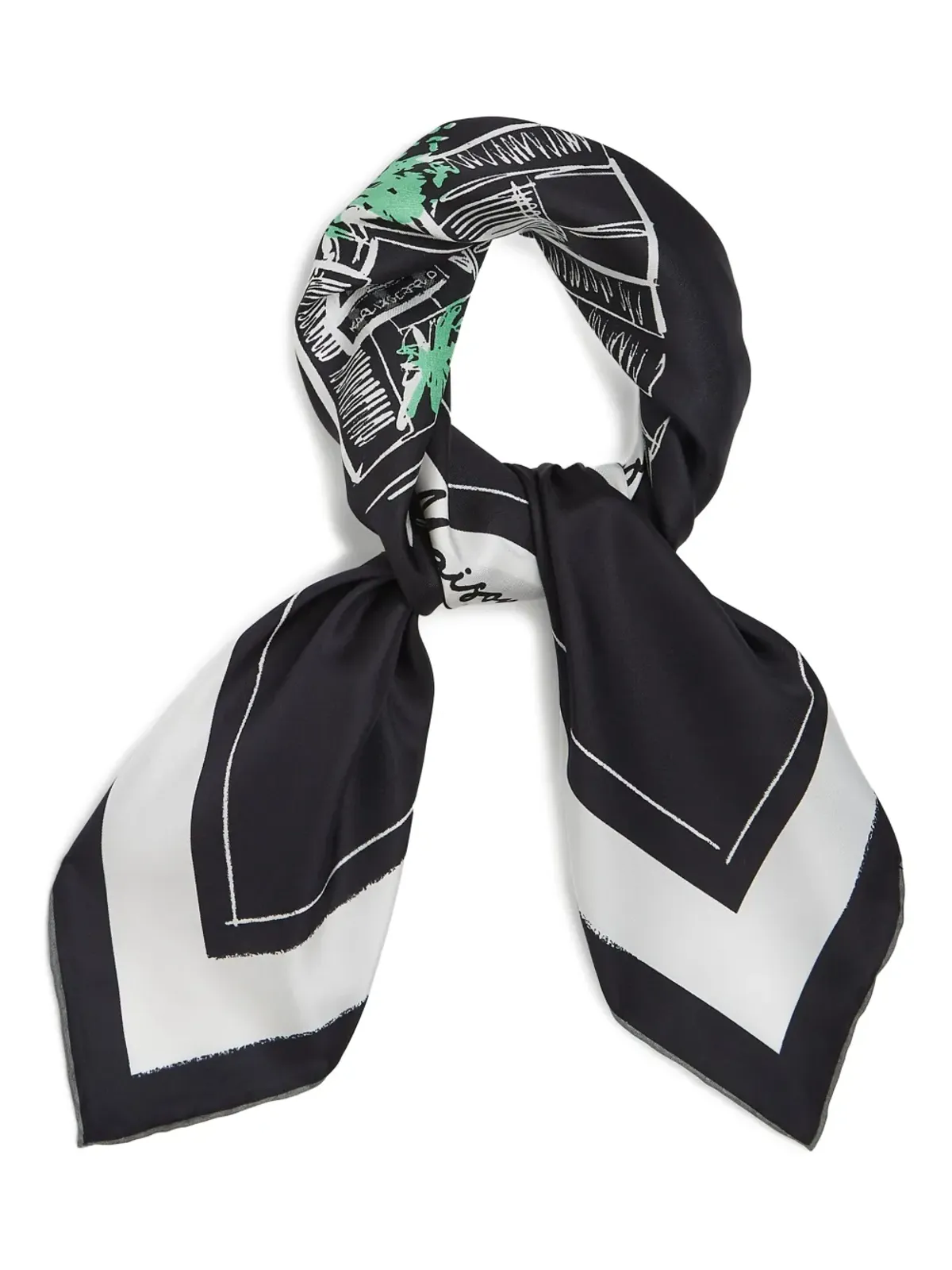 Karl Lagerfeld Maison de Karl シルクスカーフ - 画像2