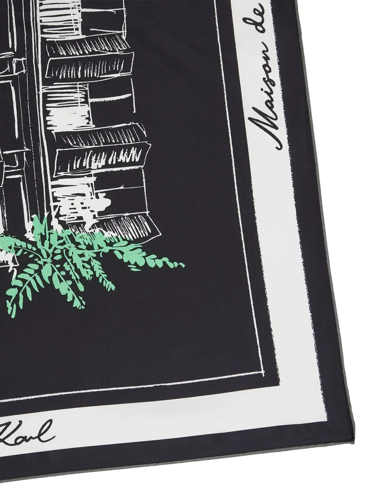 Karl Lagerfeld Maison de Karl シルクスカーフ - 画像3