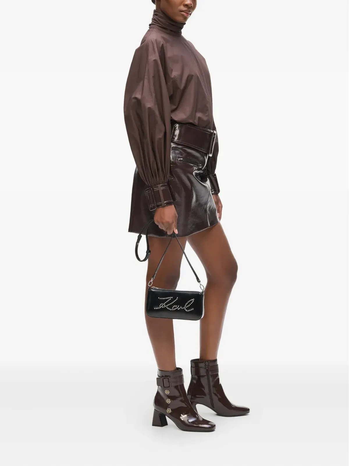 Karl Lagerfeld スタッズ付きクラッチバッグ - 画像2