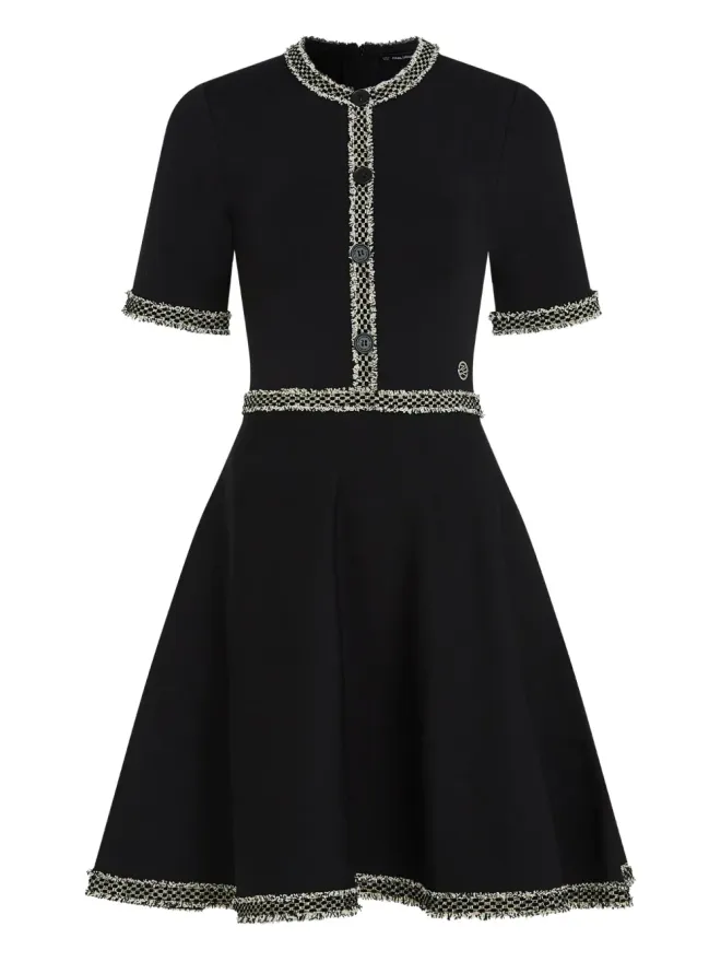 Karl Lagerfeld Karl Lagerfeld ブークレートリム付きニットドレスの商品画像