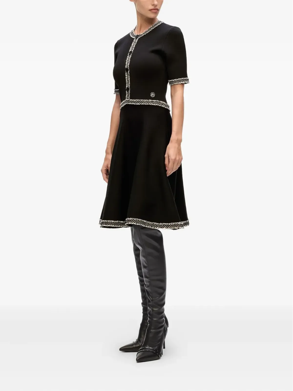 Karl Lagerfeld ブークレートリム付きニットドレス - 画像3