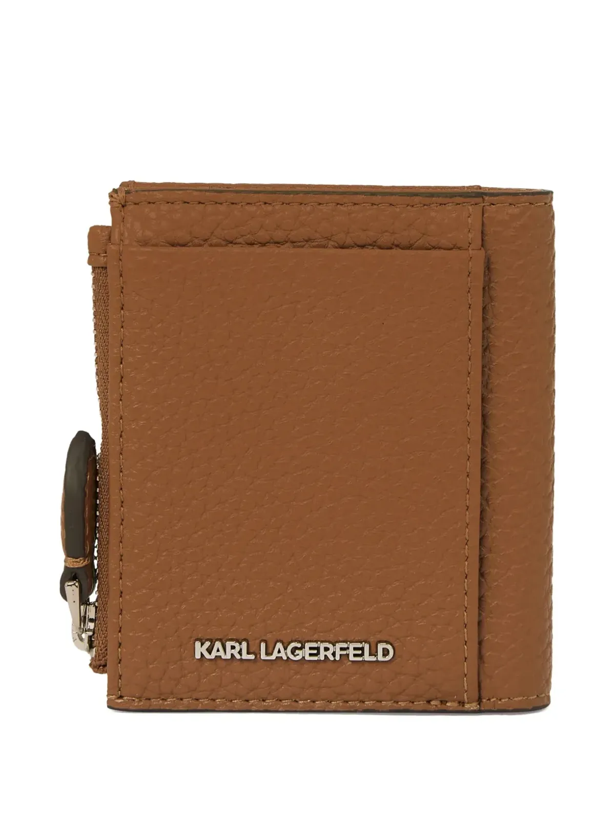 Karl Lagerfeld ペブル型押し 二つ折り財布（ブラウン） - 画像2