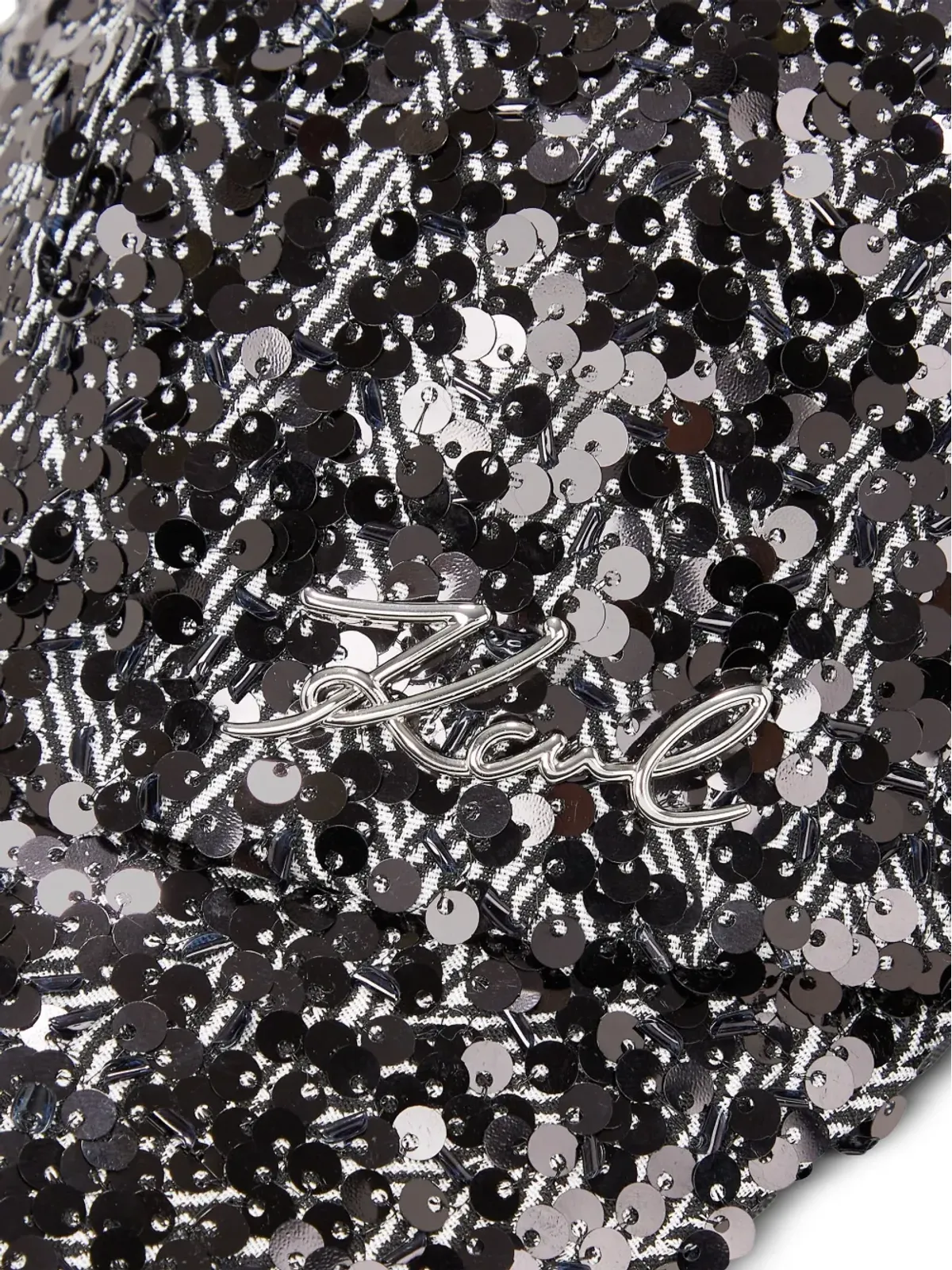 Karl Lagerfeld K/Signature スパンコールキャップ - 画像4