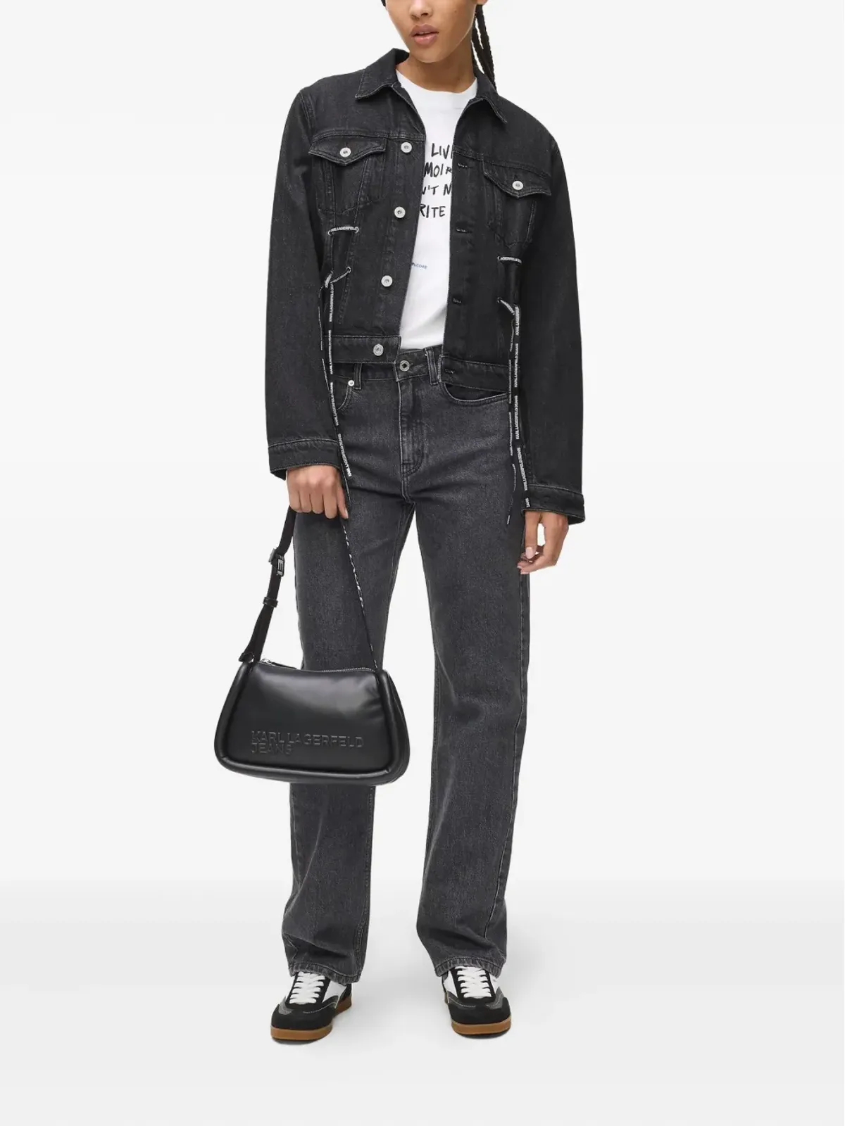 Karl Lagerfeld Jeans レースタイデニムジャケット - 画像2