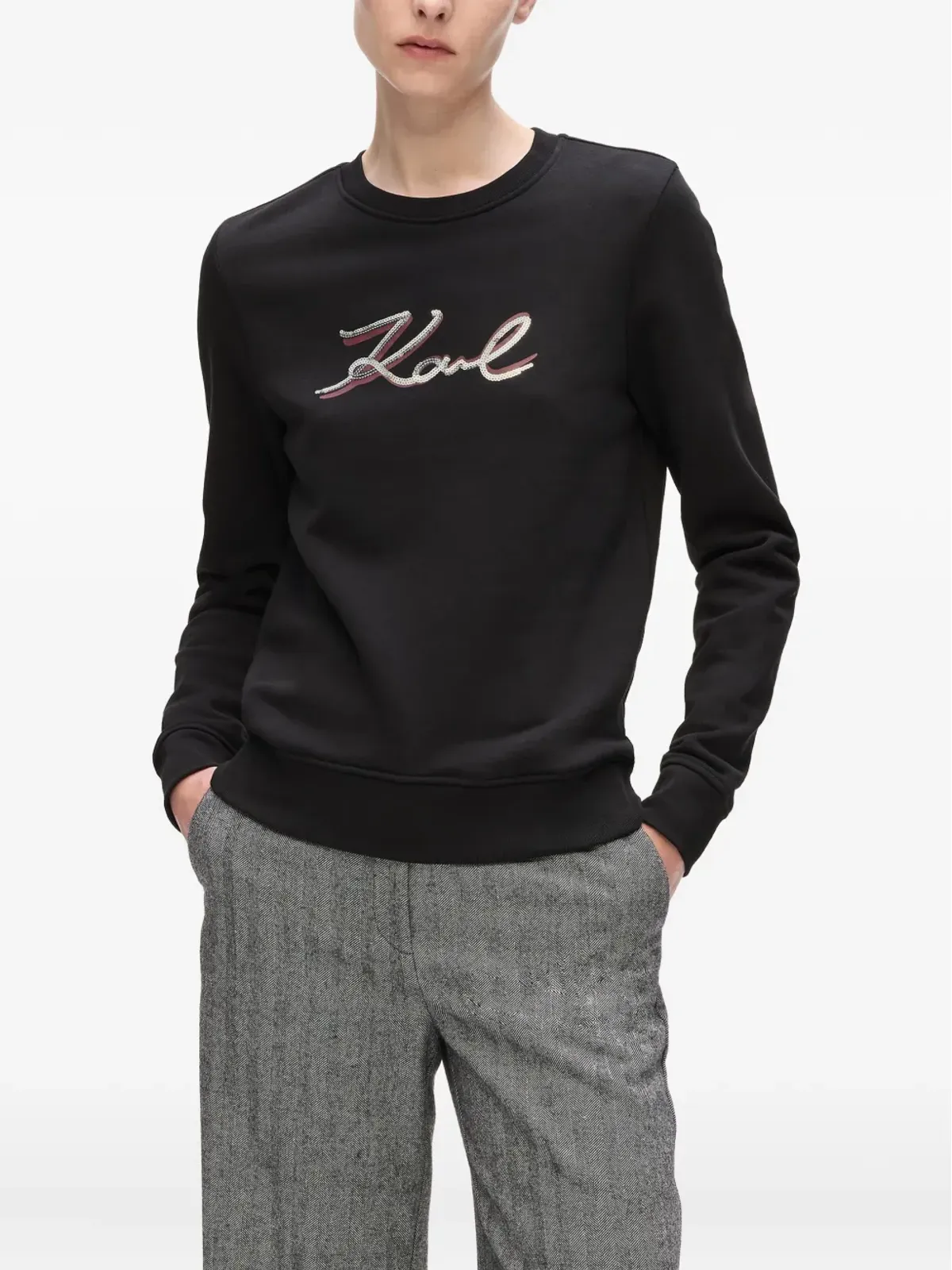 Karl Lagerfeld スパンコール付きロゴセーター - 画像4