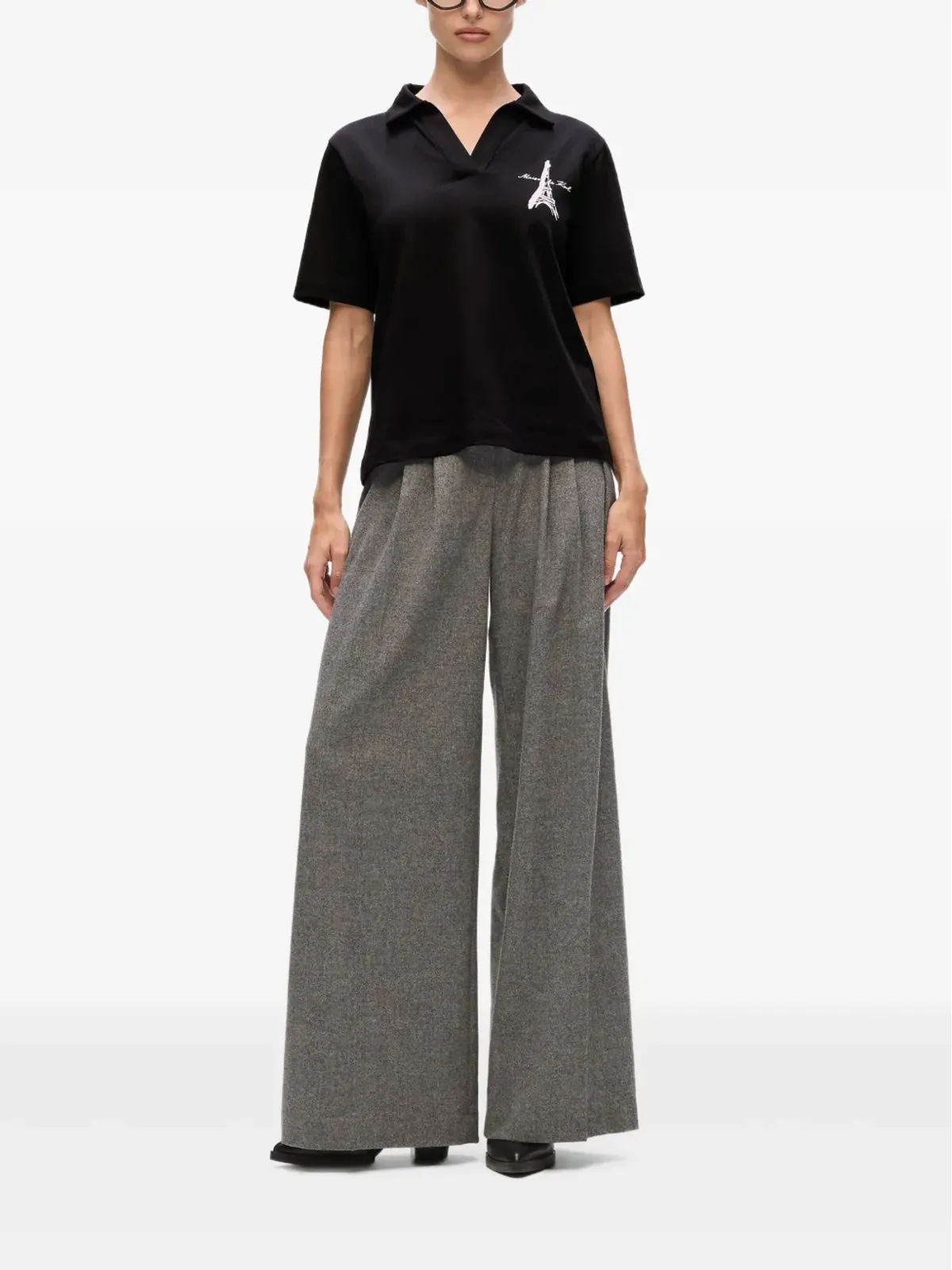 Karl Lagerfeld エッフェル塔スケッチプリント Tシャツ - ブラック - 画像2
