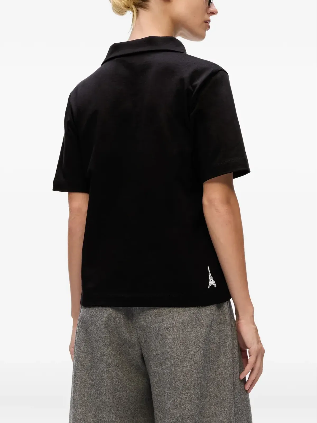 Karl Lagerfeld エッフェル塔スケッチプリント Tシャツ - ブラック - 画像4