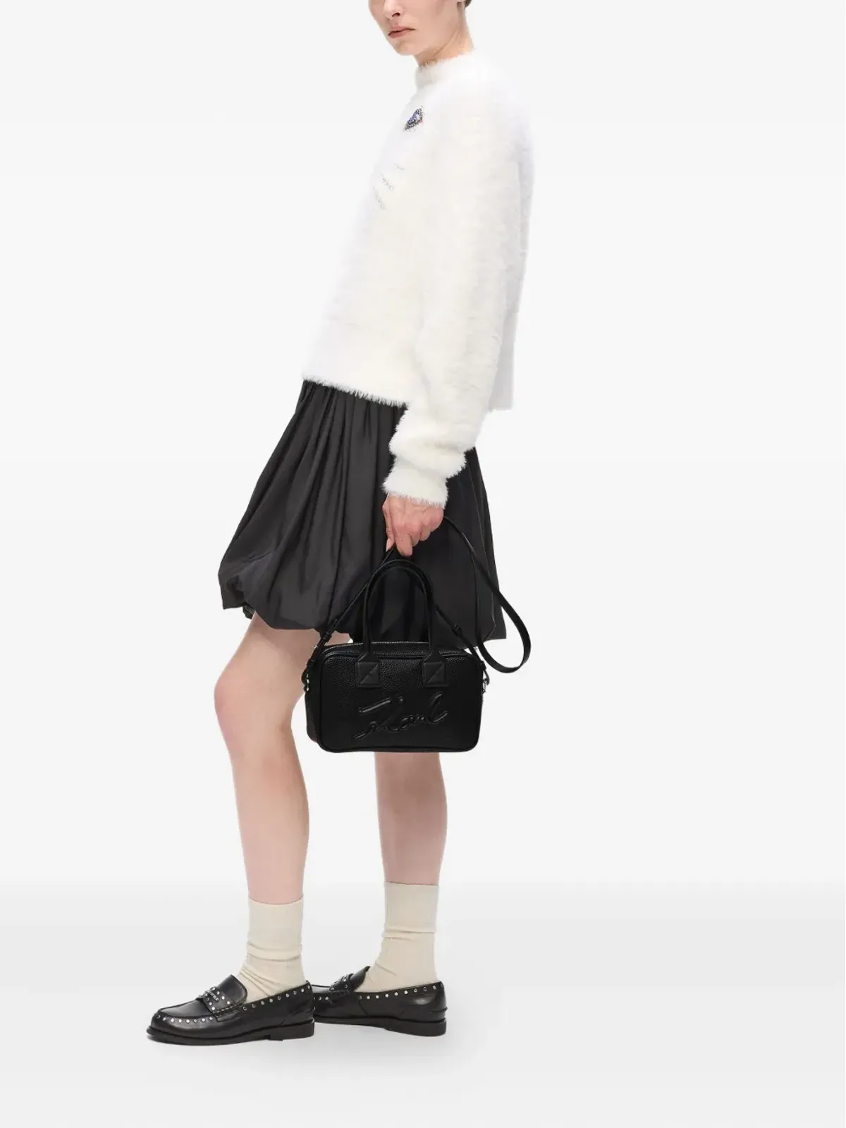 Karl Lagerfeld エンボスロゴ トートバッグ - 画像2