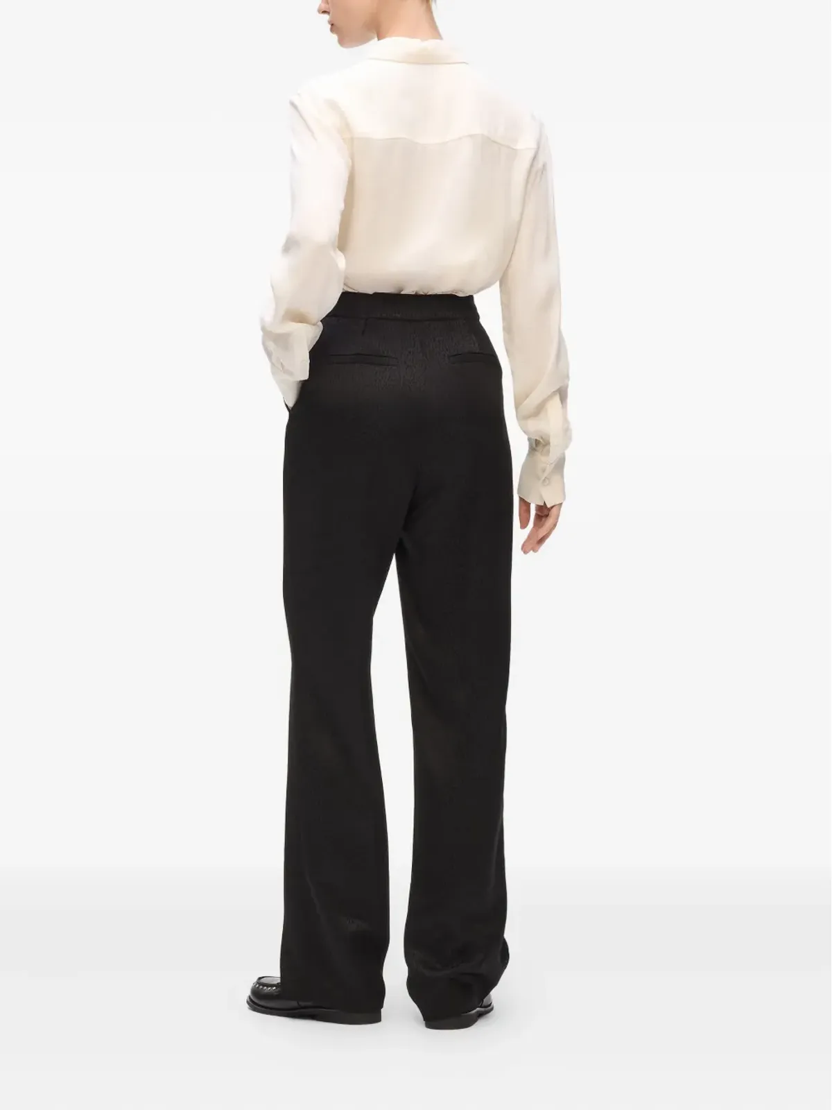 Karl Lagerfeld logo jacquard trousers - Black - 画像3