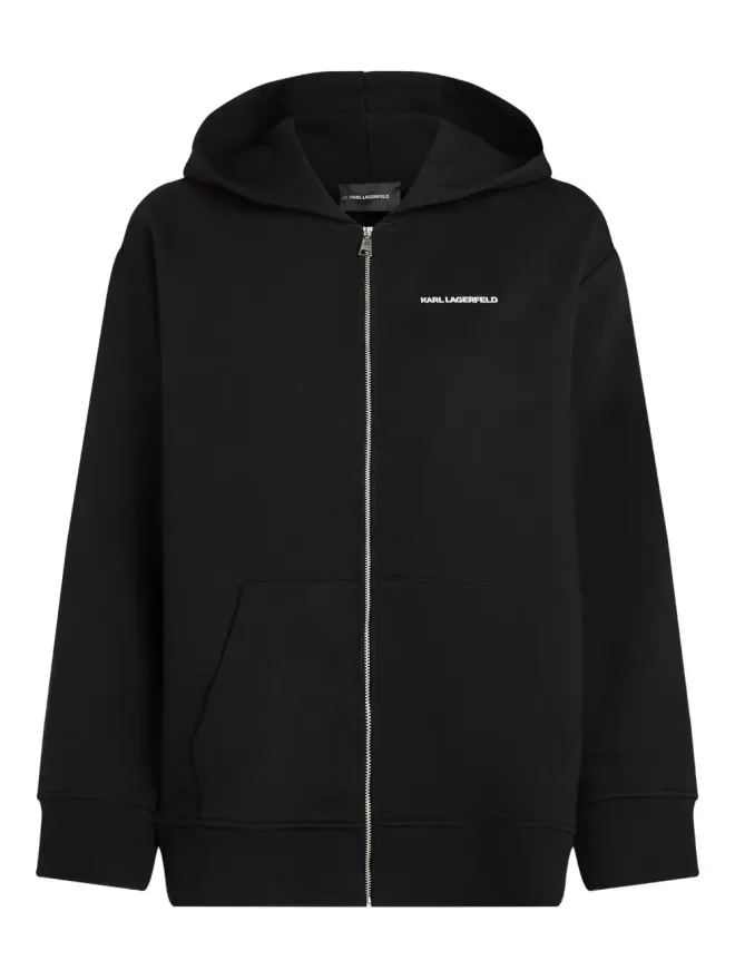 Karl Lagerfeld Karl Lagerfeld ロゴレオパード ジップパーカーの商品画像