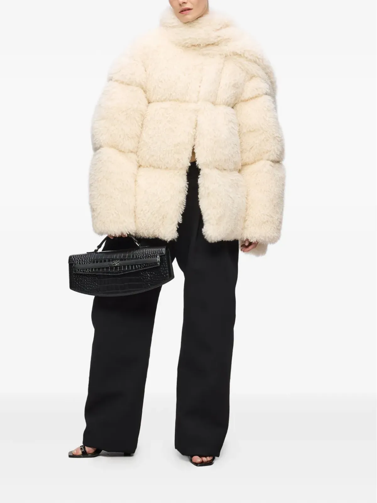 Karl Lagerfeld Karl Studio faux-fur coat - Neutrals - 画像2