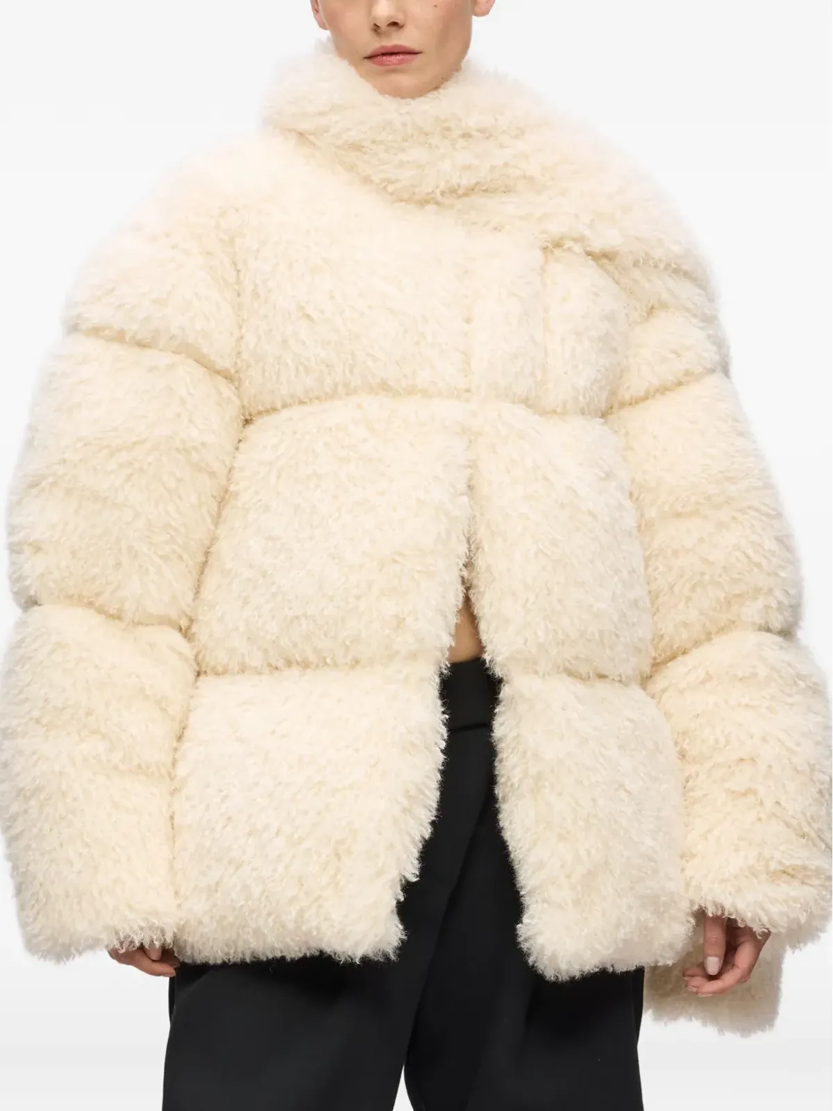 Karl Lagerfeld Karl Studio faux-fur coat - Neutrals - 画像3