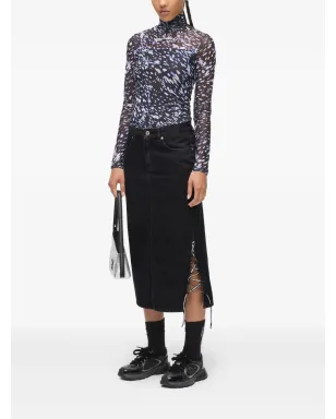 Karl Lagerfeld Jeans レースアップデニムスカート - サムネイル3