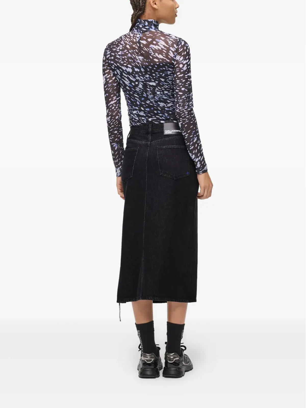 Karl Lagerfeld Jeans レースアップデニムスカート - 画像4