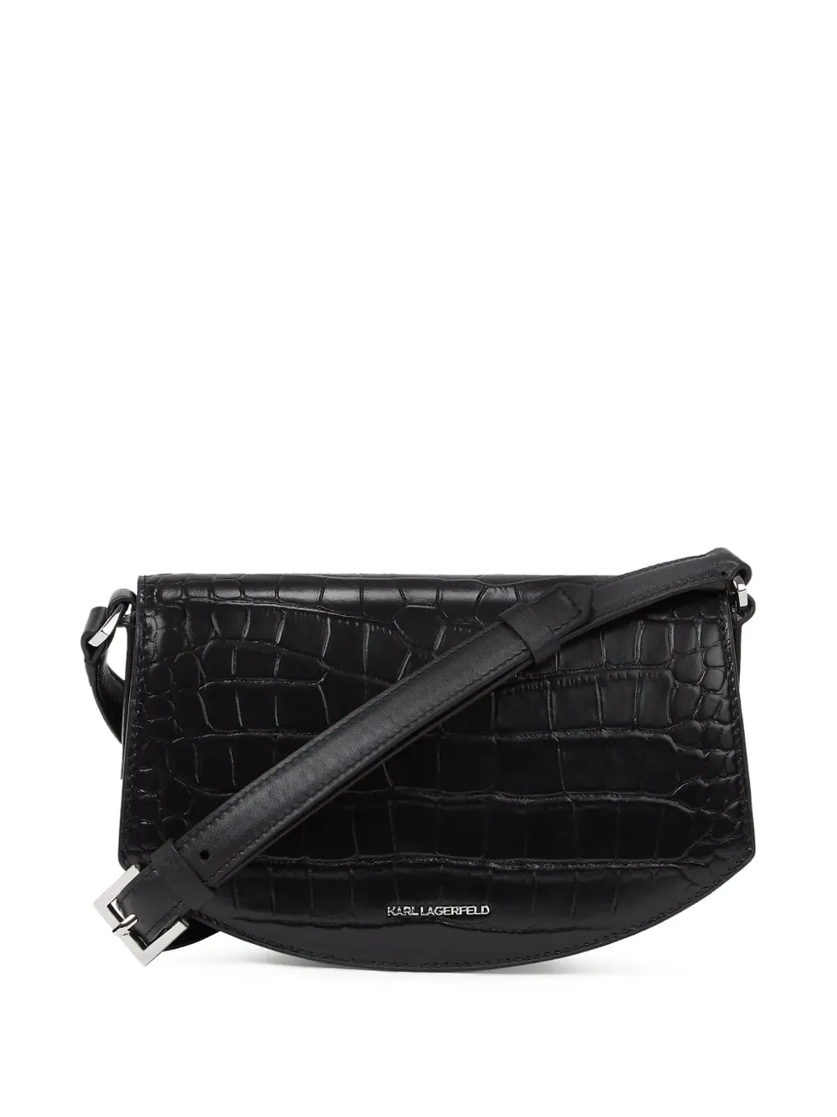 Karl Lagerfeld Karl Studio クロコダイル型押し クロスボディバッグ - 画像5