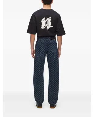 Karl Lagerfeld 全体モノグラムプリントデニムジーンズ - サムネイル4