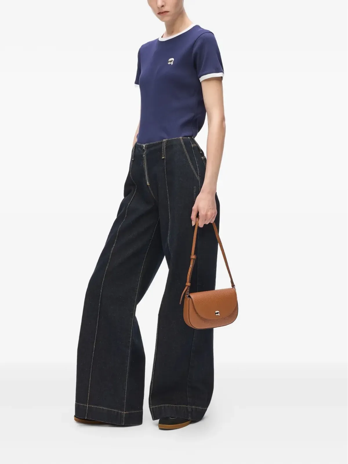 Karl Lagerfeld Ikonフラップショルダーバッグ - 画像2