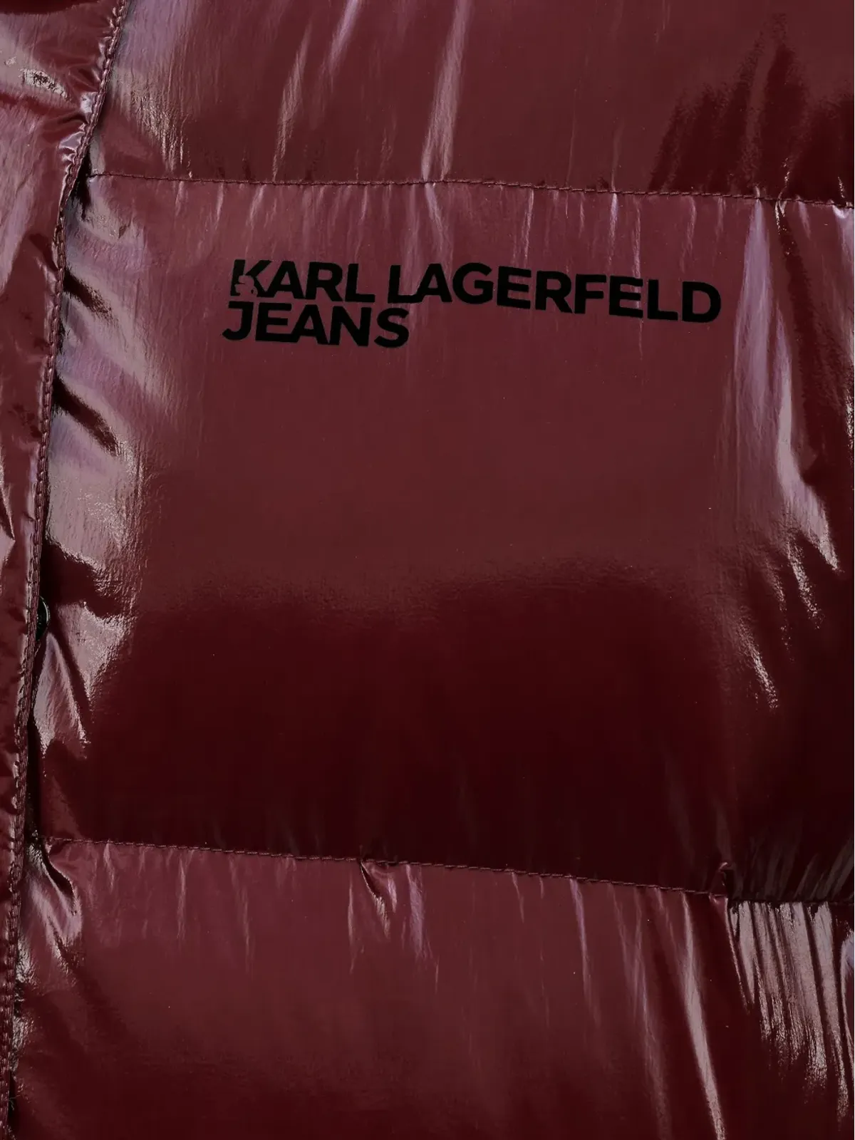 Karl Lagerfeld Jeans 真珠光沢のフード付きダウンコート - 画像5