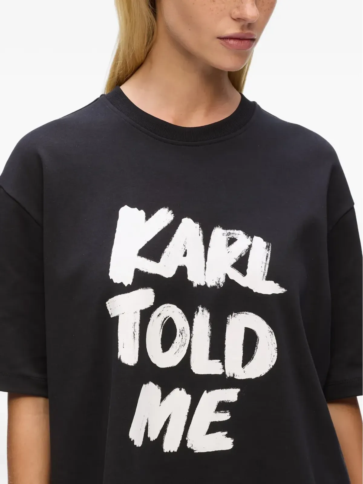 Karl Lagerfeld Karl Told Me Tシャツ - Black - 画像5