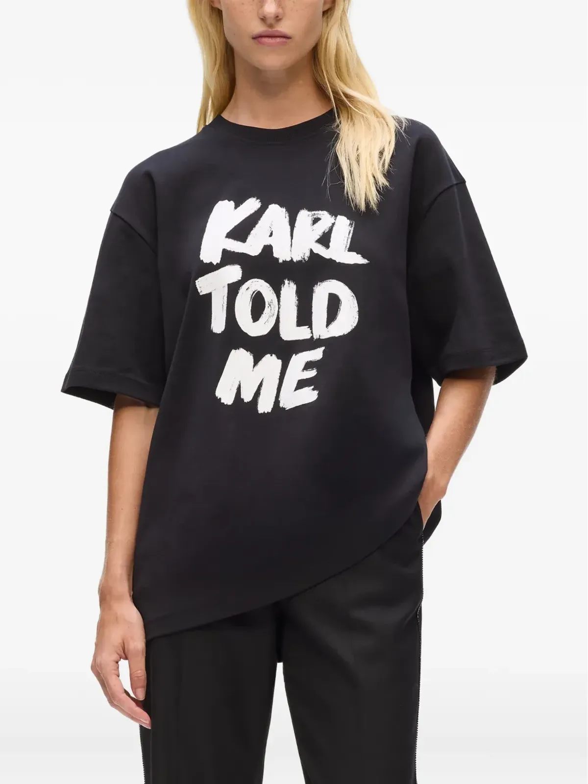 Karl Lagerfeld Karl Told Me Tシャツ - Black - 画像3