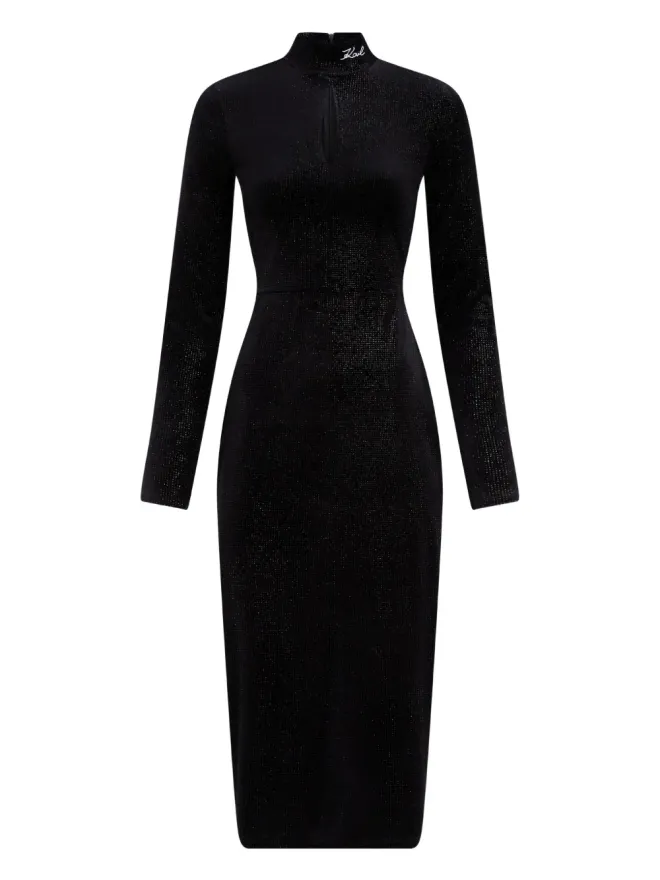 Karl Lagerfeld Karl Lagerfeld スパークル ハイネック ドレスの商品画像