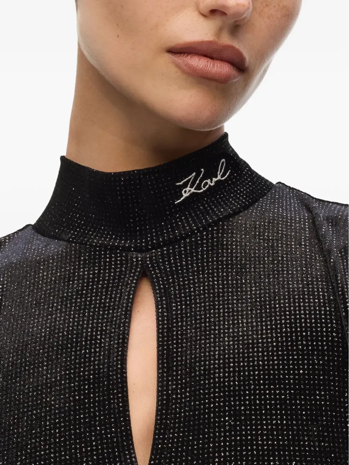 Karl Lagerfeld スパークル ハイネック ドレス - 画像4