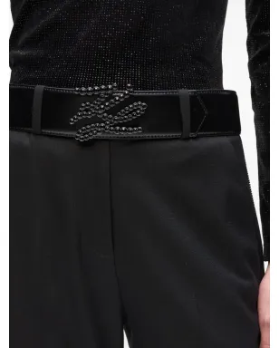 Karl Lagerfeld K-Autograph ラインストーンベルト - Black - サムネイル2