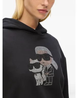 Karl Lagerfeld ラインストーン装飾 フード付きセーター - サムネイル5